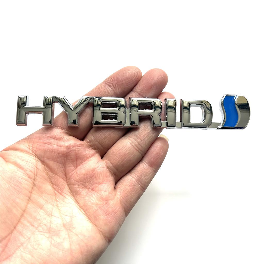 3D Metal HYBRID Logo Side Fender Rear Trunk Emblem Badge Car Sticker Decals For Toyota Prius Camry Crown Auris Rav4s