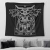 Teufel Tarot Wandteppich (Schwarz und weiß) - Bavermott - Gotische Böse Hexe Halloween Heimdekoration Wandbehang