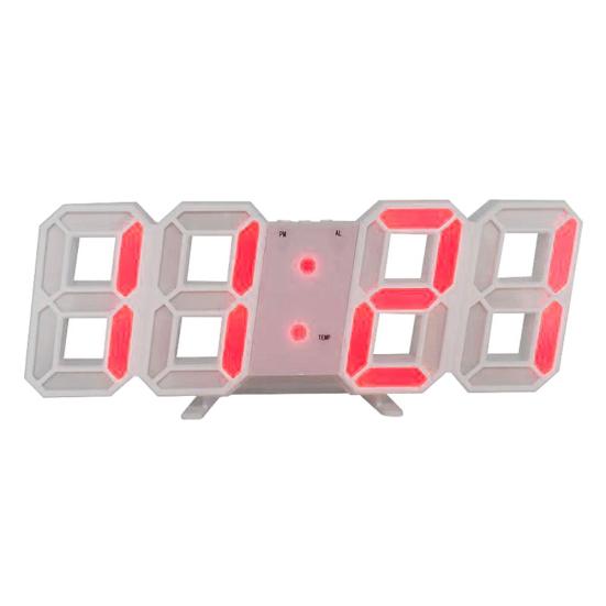 3D LED USB Snooze Digital Temperature Wall Clock Alarm Home Living Room Decor