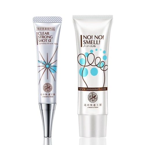 

Kita no Kaiteki Kobo Clear Strong Shot Alpha Set [Sterilizing, Antibacterial, and Deodorizing] Prevents foot odor with No No Smel medicated cream