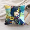 Tighnari Genshin Impact Cute Cushion Cover Silky Short Plush Invisible Zipper Dustproof Sofa Pillow Case For Home Decor