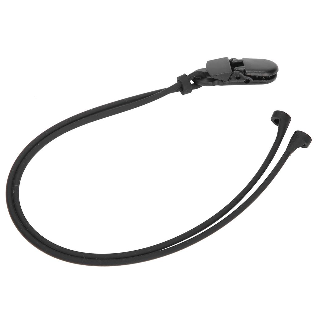 Silikon Anti-Verlust Lanyard Hörgerätehalter Riemen Schutzseil für ältere Menschen(Schwarz )