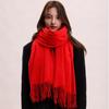 Thickened Imitation Cashmere Scarf Korean Style Women Shawl Simple Winter Neckerchief  Autumn
