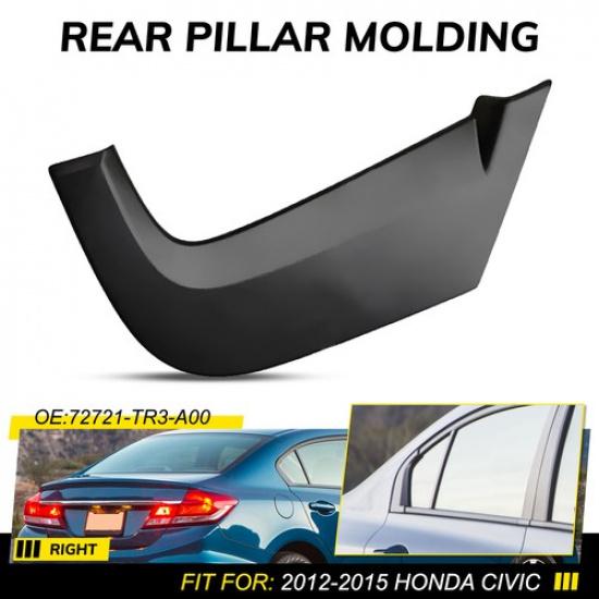 

72721-TR3-A00 Rear Outer Side RH Molding Door Pillar Fit 2012-2015 Honda Civic