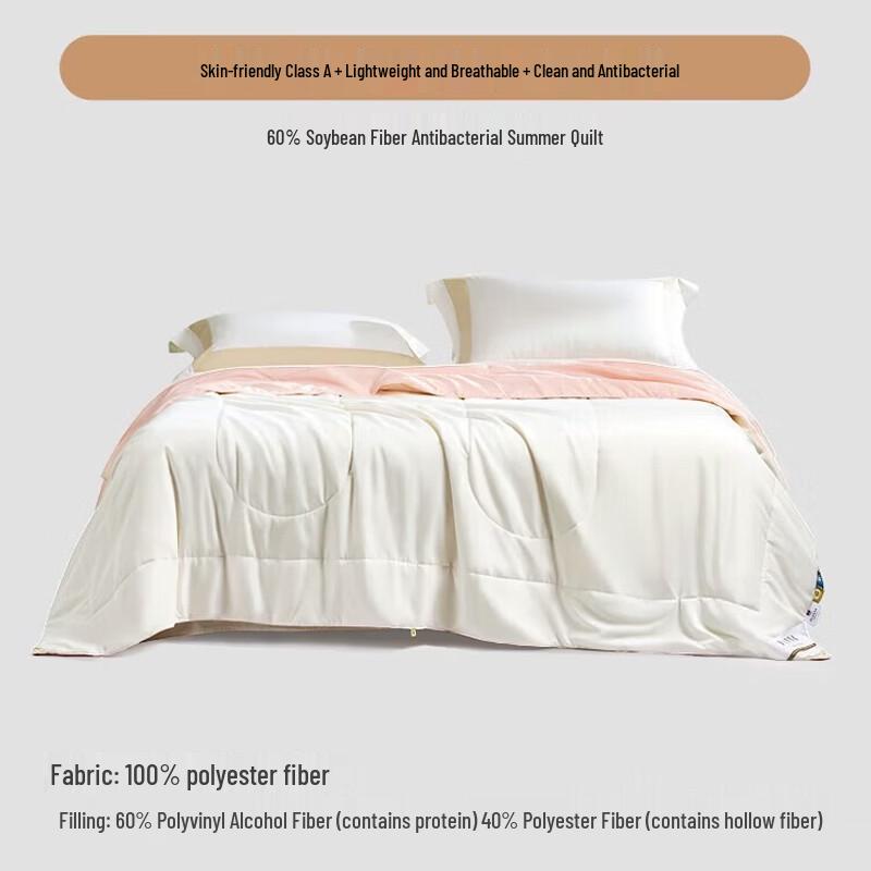 FUANNA 60% Soy Fiber Machine Washable Summer Quilt
