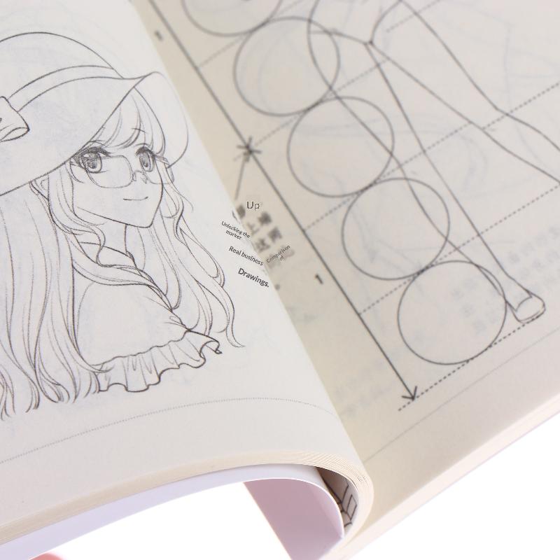 1Pcs Anime Illustration Tutorial Book Manga Drawing Tutorial Pocket Book For Beginner Hairstyle Material Copying Practice Book