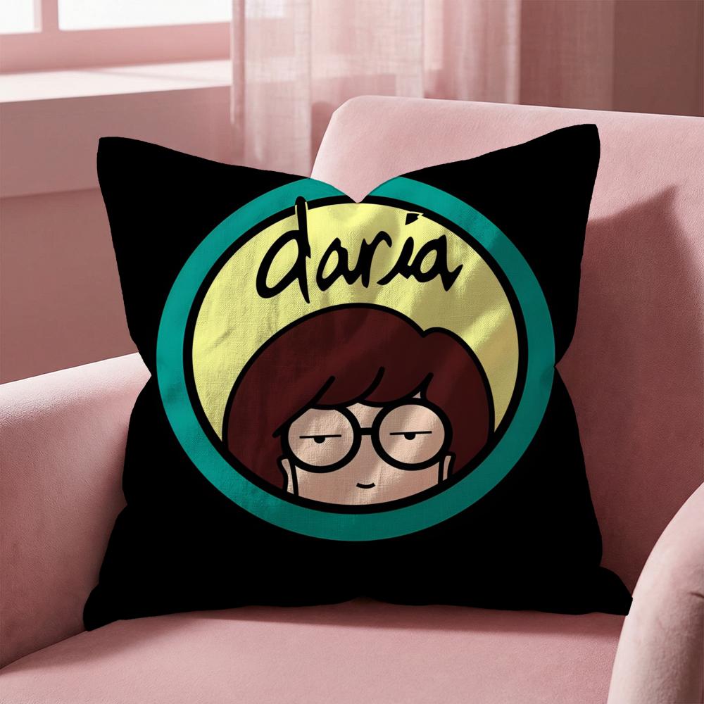 Cartoon D-Daria Cool Cushion Cover Multi-Scene Pillow Cover for Home & Car - Reversible, Soft & Durable for Daily Use