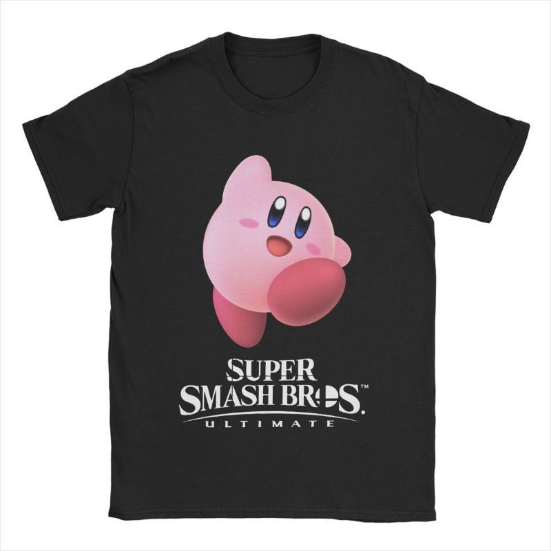 

Kirbys Retro Japanese T-Shirts Men Women Nostalgia Childhood ACT Game Awesome Pure Cotton Tees Round Neck T Shirt Clothes 150