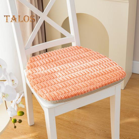 Winter Seat Cushion Stuffed Anti-slip Bottom Quick Rebound Pressure Relief Seat Pad with Removable Cover Thickened Fuzzy Plush Living Room Office