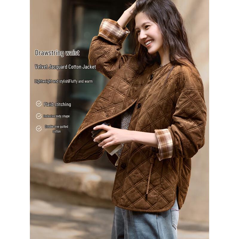 XWI Women's Suede Jacquard Padded Jacket