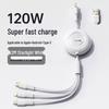 100W Type-C 3-in-1 Fast Charging Cable for Huawei, Android, and Apple Devices