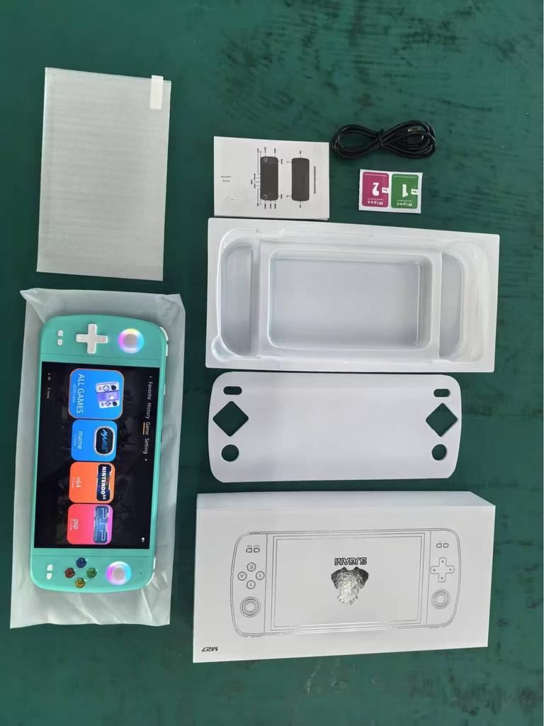 M27 7-Inch Handheld Retro Game Console - Portable Arcade, HD Display, TV Connectable