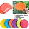 Kids Flying Disc Toy Outdoor Playing Lawn Game Disk Flyer for Kindergarten Teaching Soft Silicone Colorful 6 Pack Set