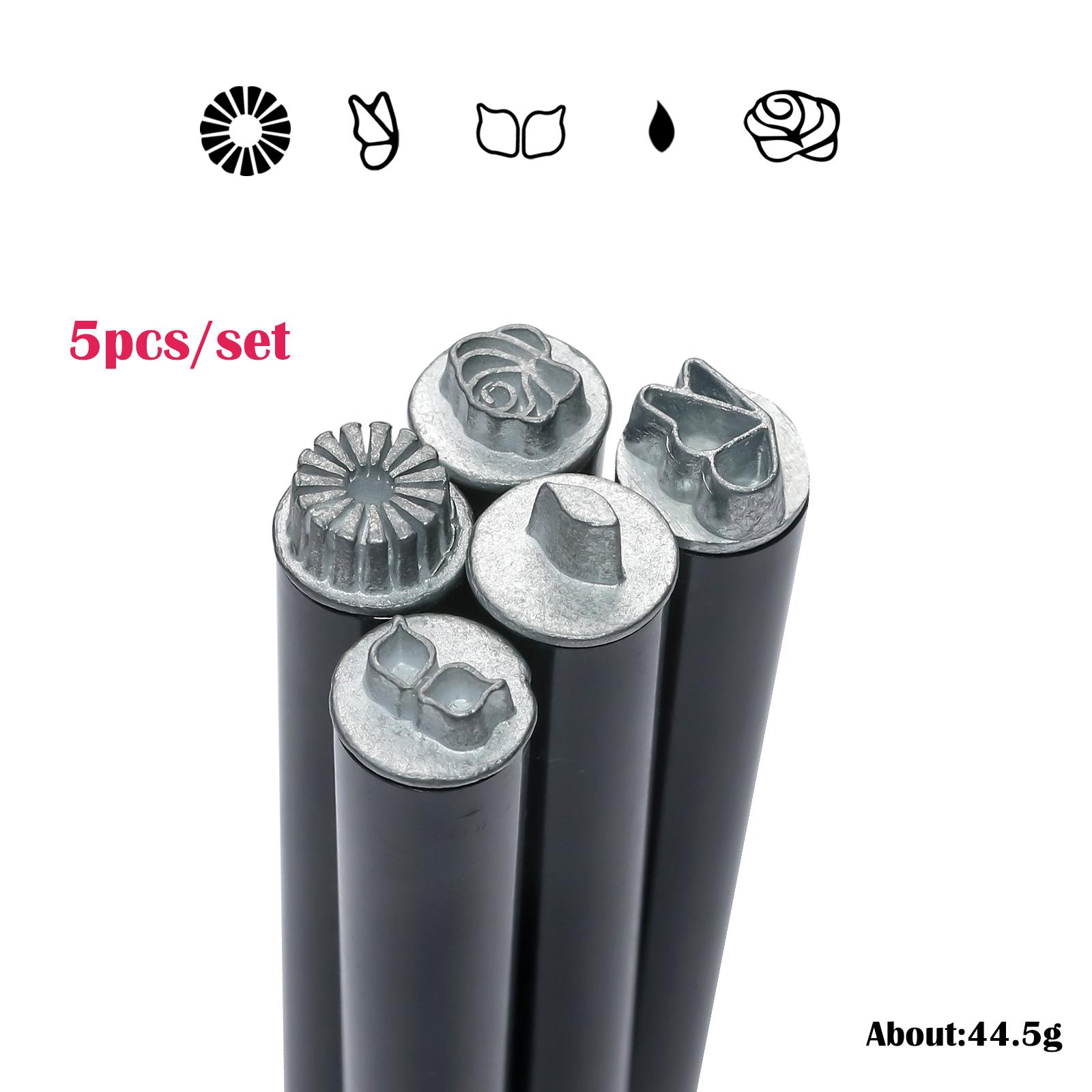 

6/10/15 Pcs Professional Chic Nail Art Stamping Pen Set 9D Daisy/Star/Butterfly/Heart Metal NailTemplate DIY Nail Painting Tool