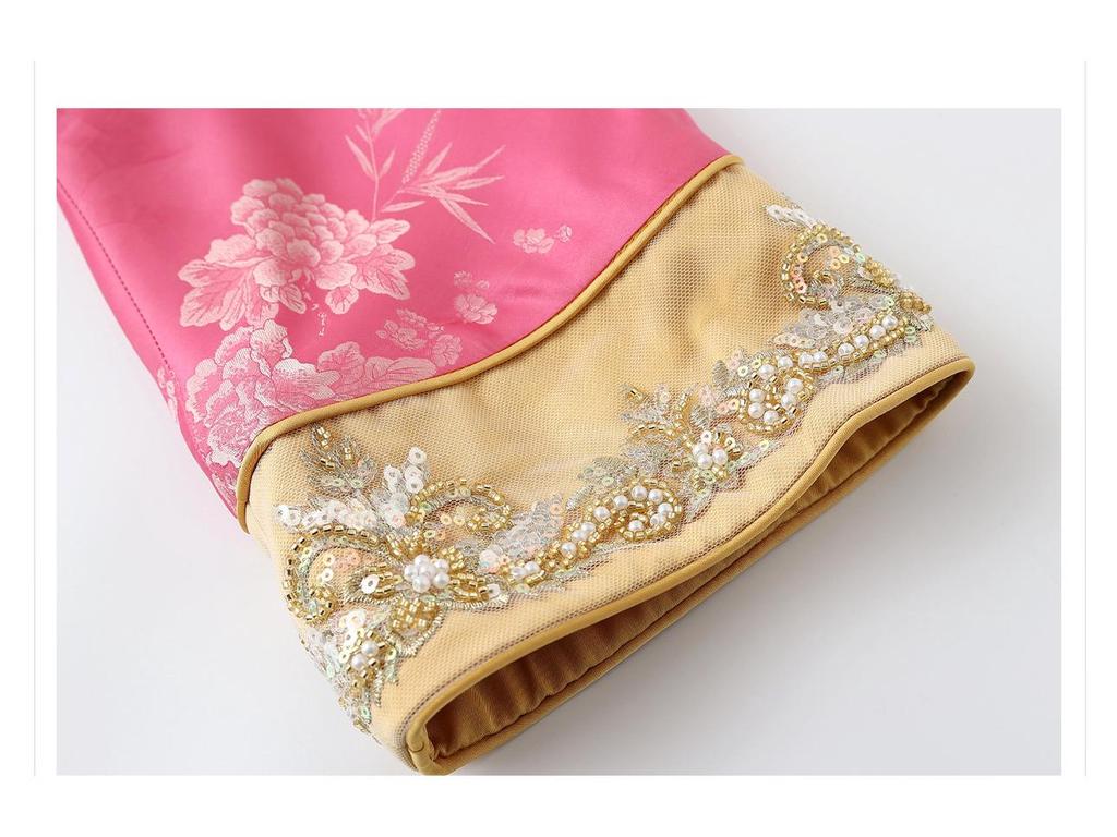 Elegant Chinese National Style Women's Spring Embroidered Top and Skirt Set