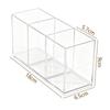 1/2/3 Compartments Makeup Brush Storage Box, Transparent Acrylic, Lipstick,Eyebrow Pencil, Desktop Mirror Cabinet Makeup Storage