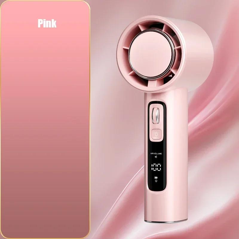 

Портативный вентилятор 5000 мАч 100 передач USB Мини Портативный Перезаряжаемый Высокоскоростной Турбинный Маленький Вентилятор Настольный Студенческий Электрический Вентилятор Вентиляторы розовый