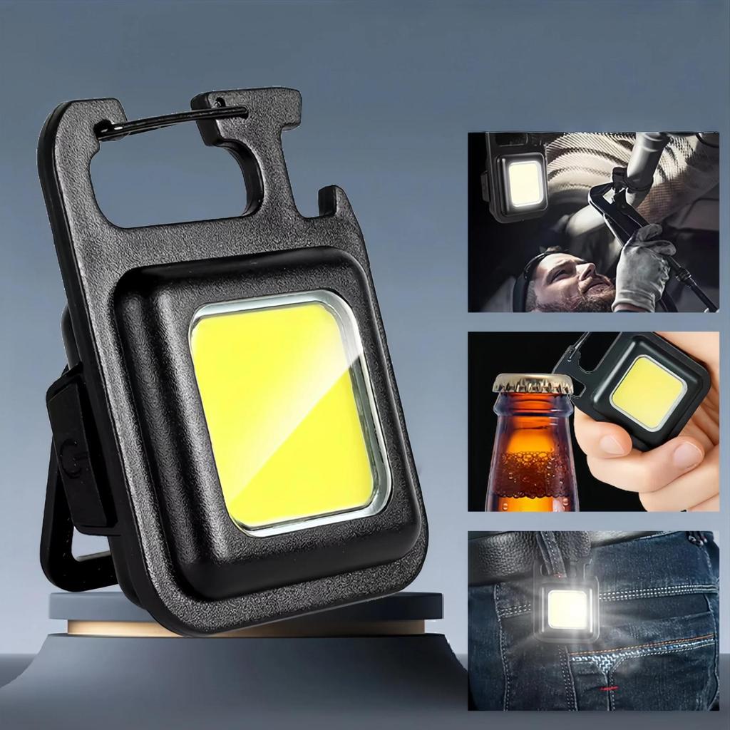 Super Bright MINI COB Keychain Flashlight Charging Lamp Camping Lights with Magnet 3 Lighting Modes for Camping Home Camping Fishing Work Lights