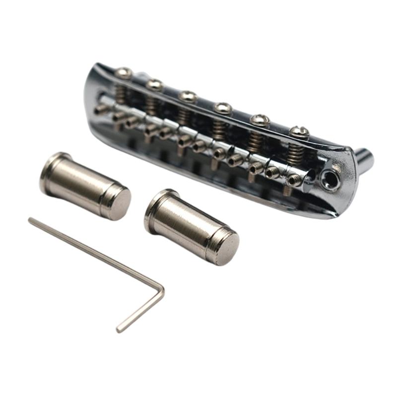 Metal Guitar Bridge String Spacing 10.8mm 6 String Guitar Threaded Saddles Guitar Bridge Electric Guitar Accessories 1