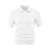 European and American Men's Summer Thin, Loose, Breathable, Casual Solid Color Jacquard Lapel Short Sleeved Polo Shirt for Men