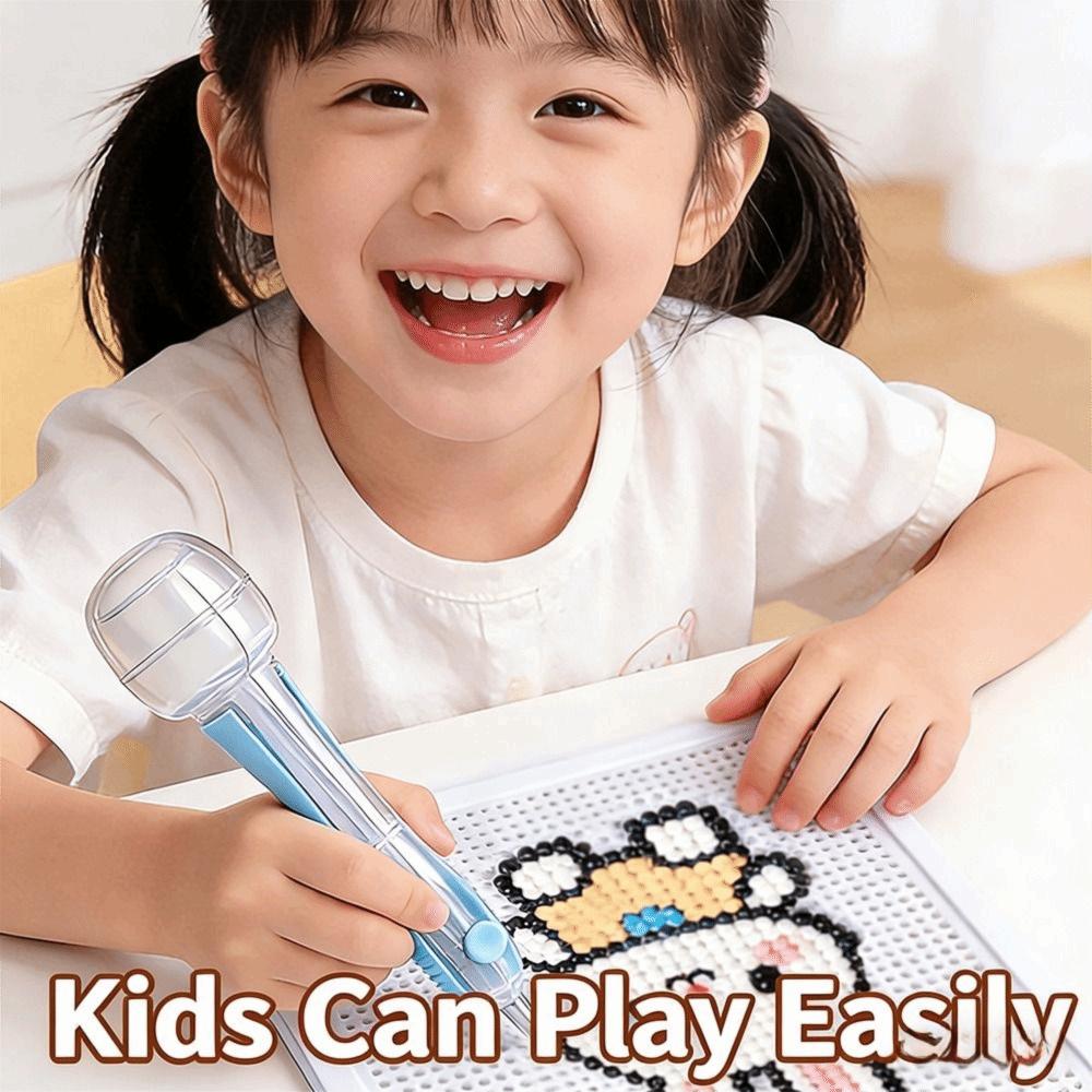 Automatic Automatic Bead Pen Press Bead Positioning Pen Perler Hama Beads Pen Children Gifts