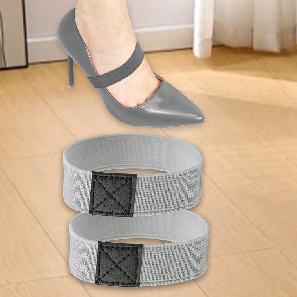 2 Pieces Elastic Shoe Straps for Women Girls Belt Shoelaces Elastic Band for Flats Leather Shoes Dance Shoes Stilettos Sandals