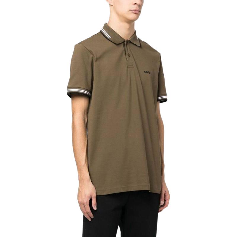 Hugo Boss Multicolor Short Sleeved Polo Shirt Men's Olive Green 50469245-307