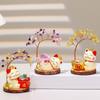 Phoenix Tailed Natural Crystal Crystal Tree Colorful Gravel Fortune Cat Energy Tree Christmas Gifts