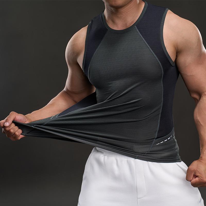 Muscle Summer New American Style Casual Short-sleeved T-shirt Fashionable Outdoor Sports Slim Elastic Fitness T-shirt