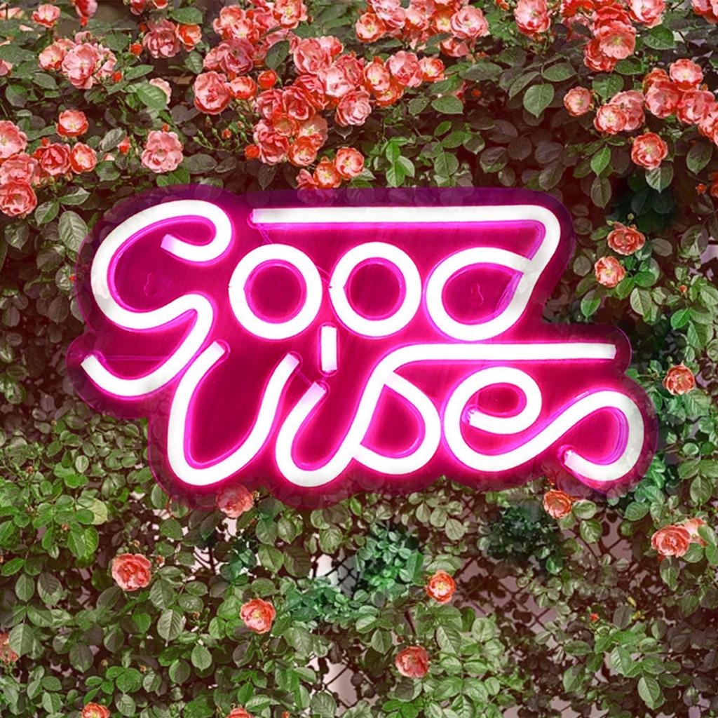"vibes" Signs Wall USB Powered Lights for Bedroom