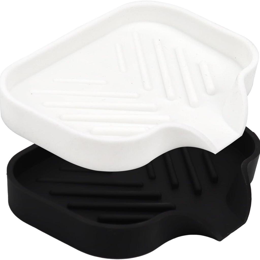 Silicone Draining Soap Dish for Kitchen & Bathroom