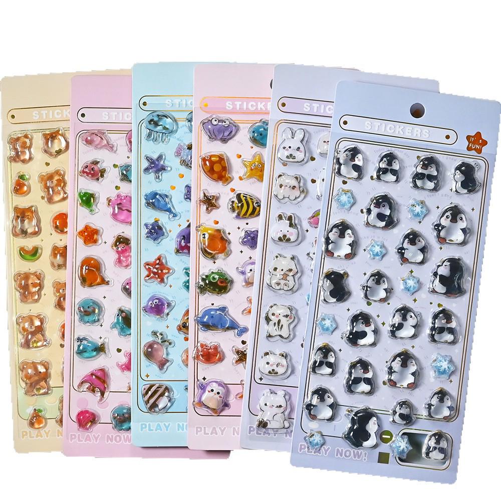 3D Little Rabbit Cartoon Stickers - DIY Embossed Journal Decoration for Kids