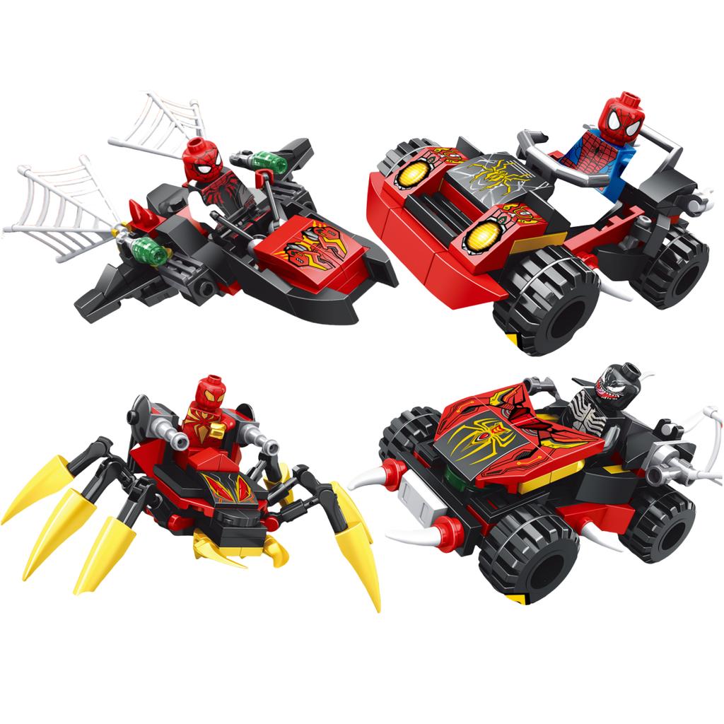 Blind Box Mini Marvel Building Blocks Figures Big Goblin Spiderman Iron Man Venom Captain Hawk Deadpool Technic Armor Gift Toys