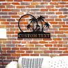 Metal Wall Art Palm Tree Sign Tropical Beach House Decor Outdoor Pool Lake Housewarming Gift Custom Name Sign