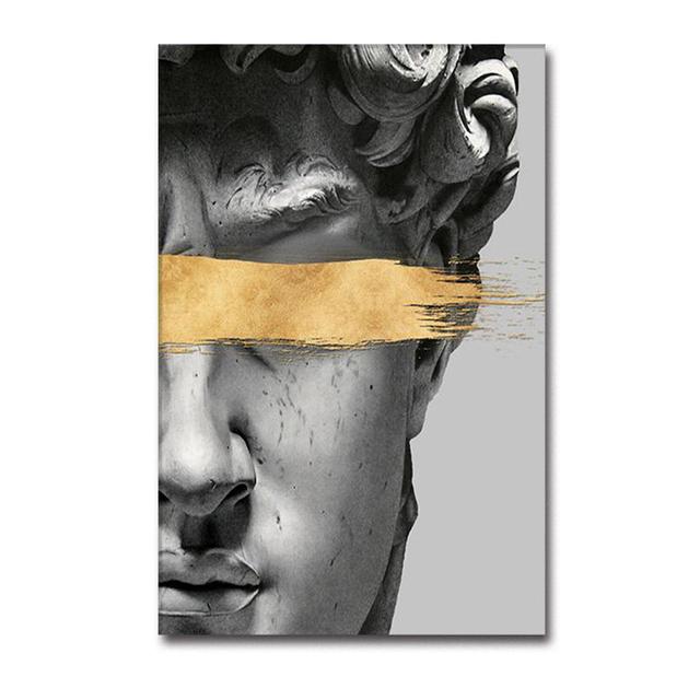 Nowoczesna minimalistyczna sztuka abstrakcyjna dzieło David rzeźba plakat na płótnie Home Wall artystyczny obraz grafika sypialnia