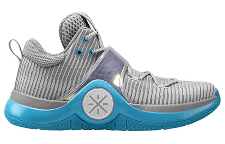 Li Ning WOW 6 Low top Basketball Shoes Men's White Blue ABAM089-81