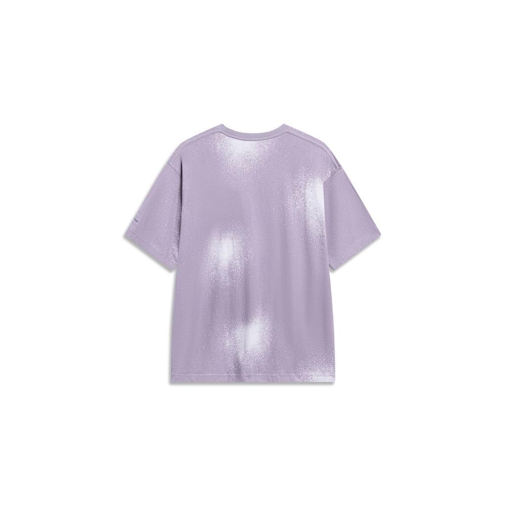 Li-Ning X Disney Co-Branded Casual Graphic Print Short Sleeve T-Shirt Men Tops Smoky-Purple AHST319-4