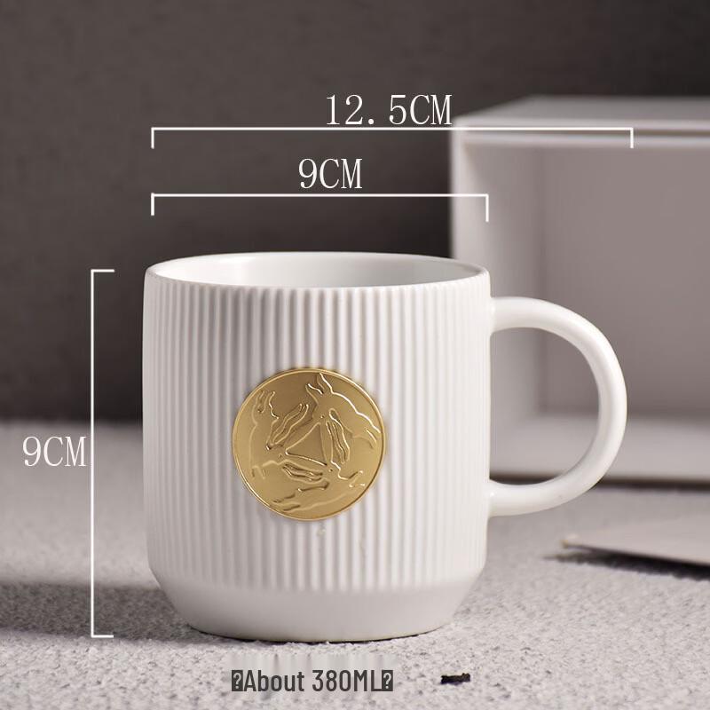OLOEY Nordic Ceramic Striped Coffee Mug