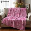 Blush Tone Layered Heart Lightweight Microfiber Soft Christmas Fleece Blanket Warm Cozy Throw for Sofa Office Travel All Season