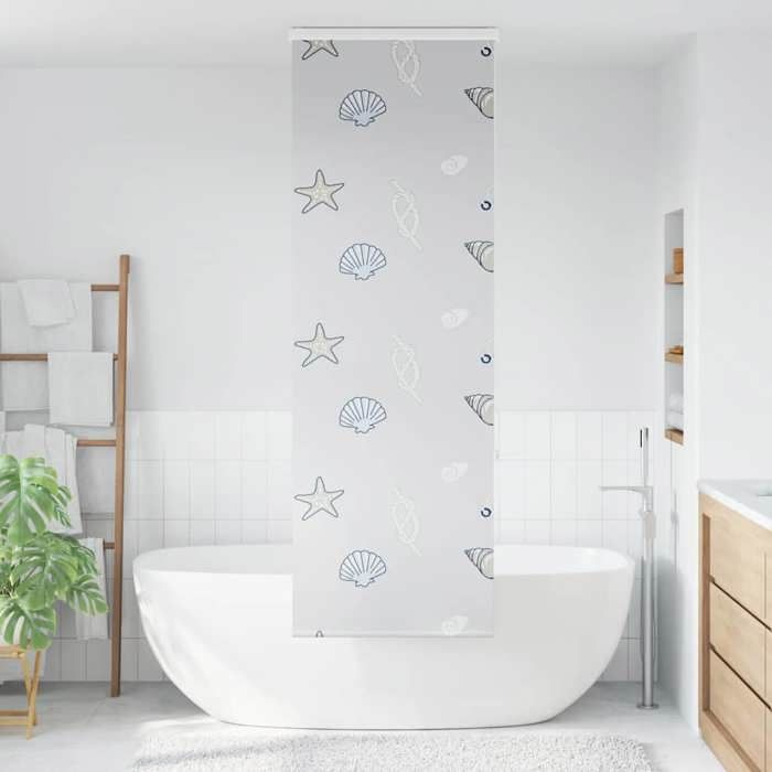 VidaXL Store enrouleur de douche avec cassette largeur du tissu 56 cm, store de douche, store enrouleur de rideau de douche, 4015008