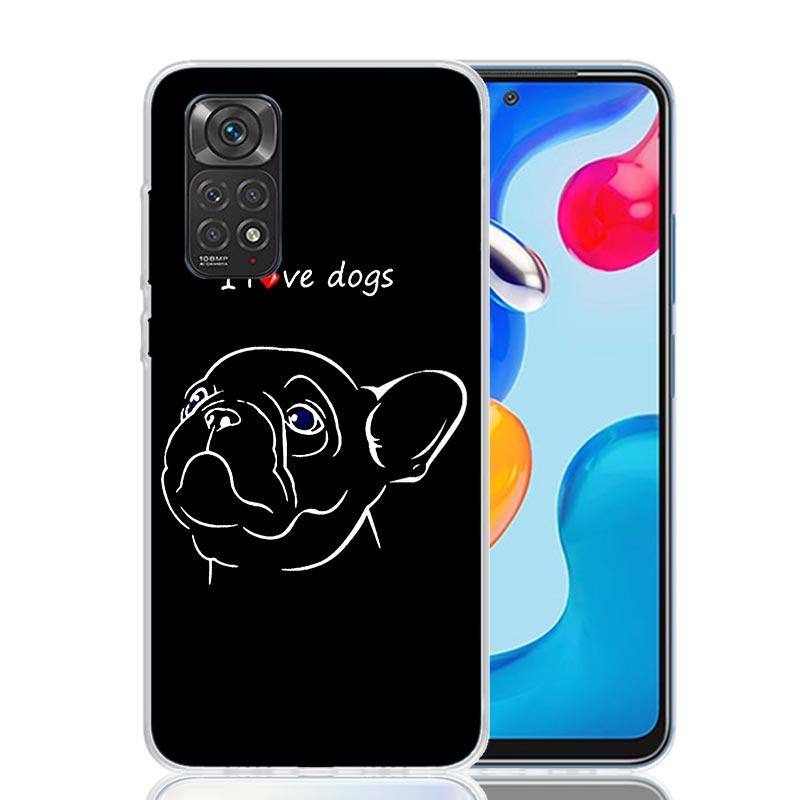 French Bulldog Black White Phone Case For Xiaomi Redmi Note 14 13 14S 12S 12 11S 11T 11E Pro Plus 10S 10 9S 9 Art Customized Coq