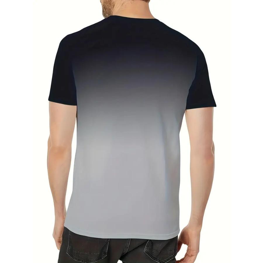 Herren Berg 3D Druck T-Shirts Mode Tees Bademode Stretch Polyester Sport Kurzarm Tops