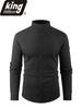 Men's Cotton Plain Collar Shirt Long Sleeve Formal Casual Lightweight Breathable Solid Color Button Down Men's Tops