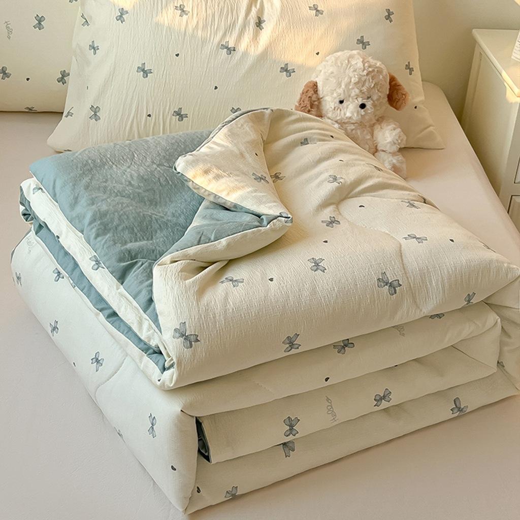 Summer Quilt Comforter INS-Style Printed Thin Quilt for Home Decor Soft Cotton Breathable Air Conditioner Quilts