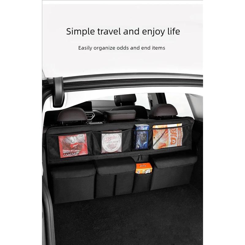 Car Trunk Storage Bag SUV Car Seat Back Hanging Bag Multi Functional Storage Mesh Bag Car Interior Storage Items