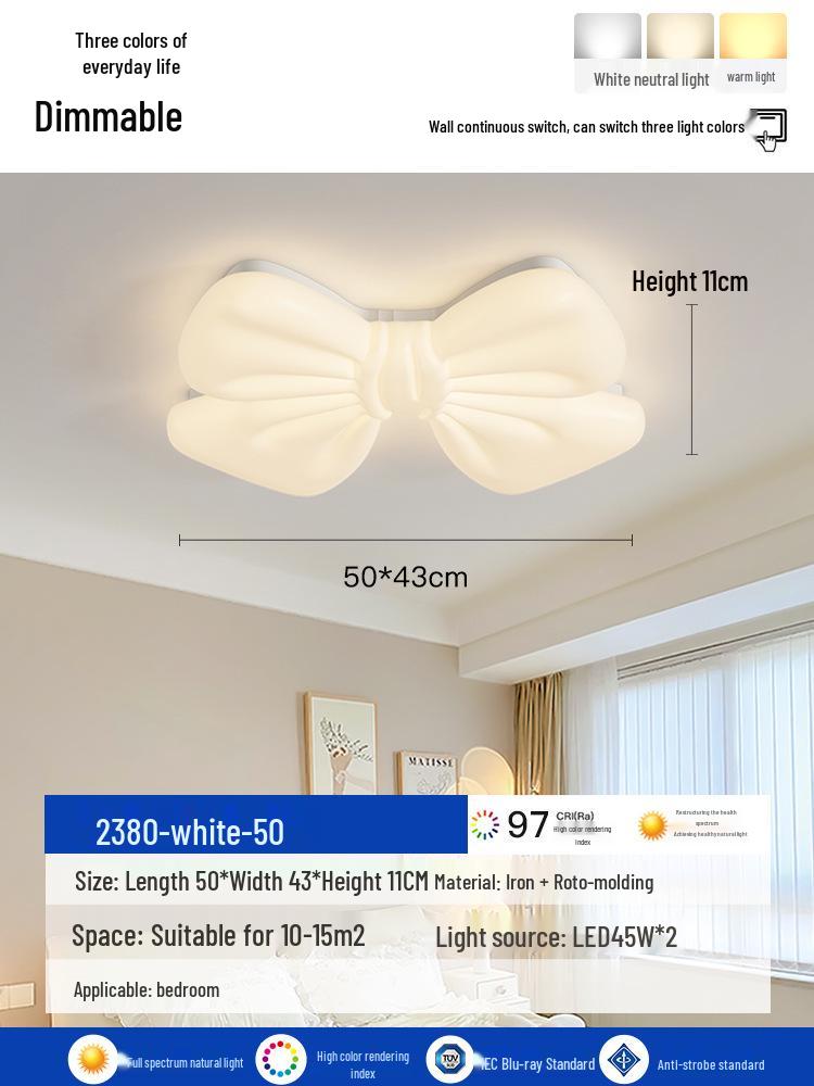 Warm Romantic Solid Wood Flower Ceiling Light for Children's or Master Bedroom