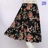 Floral Ice Silk Summer Midi Skirt with Elastic Waist for Middle-Aged & Elderly Women