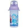 Skater Children's Plastic Water Bottle 480ml One Push Open/Close Antibacterial Child Friendly Lightweight Made In Japan Disney Frozen 25 Girls PSB5SAN