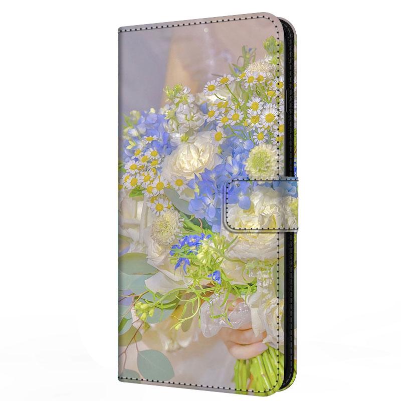 Rosenlederhülle für ZTE Axon 40 LITE Cartoon-Ständer Buch-Geldbörse Klappbare magnetische Handyhülle für ZTE Blade V50 Design V41 V50 Vita