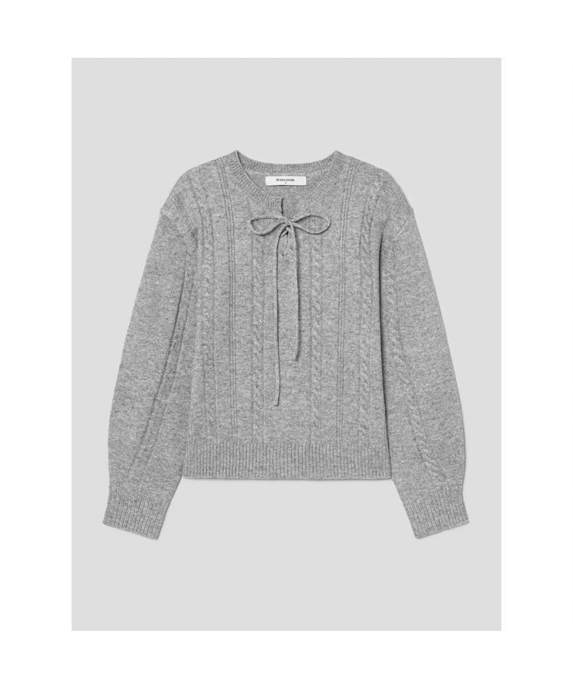 8SECONDS Pointel String Pullover Grey